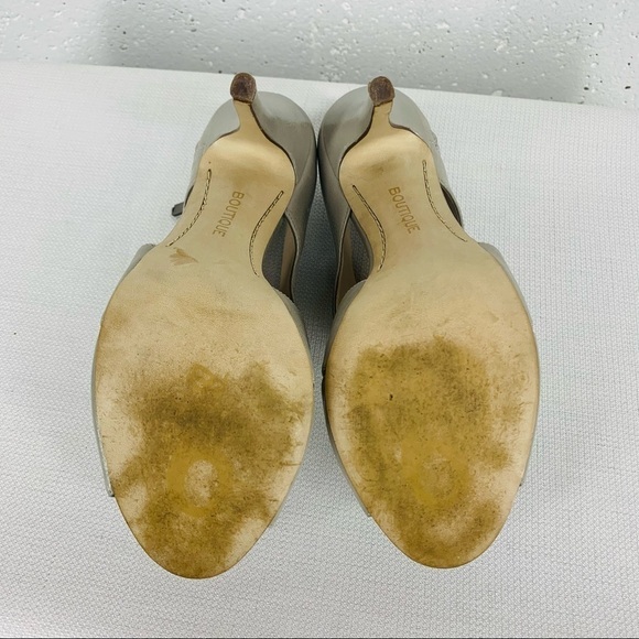 Boutique 9 size 7.5 Thomsina Gray Leather 4.5 inch Heels - Picture 11 of 16